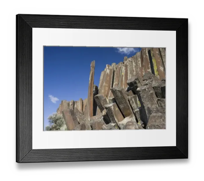 Framed Print : WA, Othello, Columbia National Wildlife Refuge, columnar basalt formation Framed Print : WA, Othello, Columbia National Wildlife Refuge, columnar basalt formation