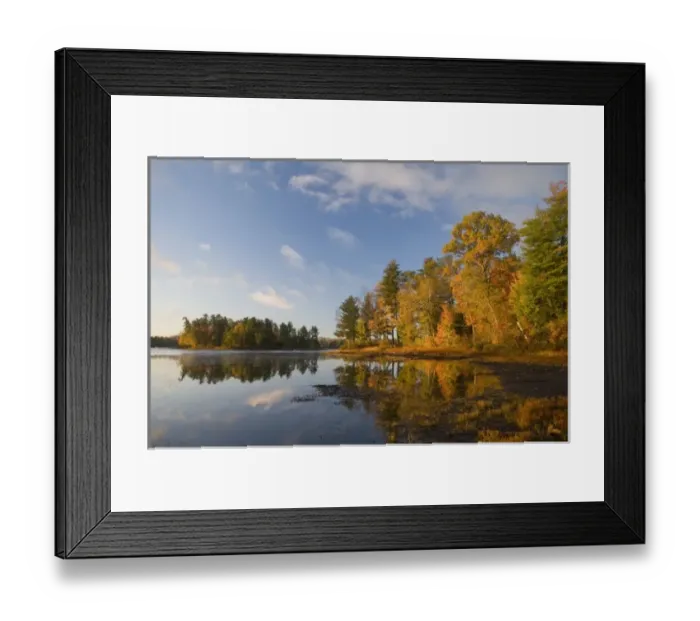 Framed Print : Sunrise light on Franklin Lake near Minocqua Wisconsin
