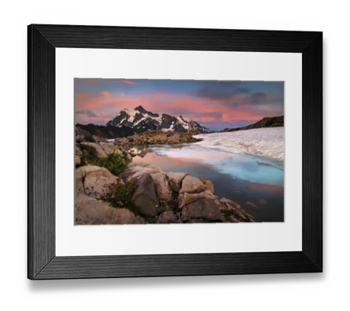 Framed Print : USA, Washington, Cascade Mountains. A view towards Mt. Shuksan from Artist s Framed Print : USA, Washington, Cascade Mountains. A view towards Mt. Shuksan from Artist s