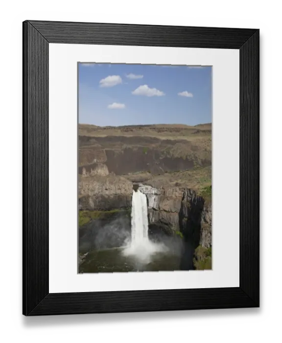 Framed Print : WA, Palouse Falls State Park, Palouse Falls, 190 falls from Palouse River