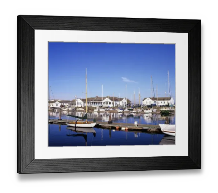 Framed Print : WA, Port Townsend, Point Hudson Marina