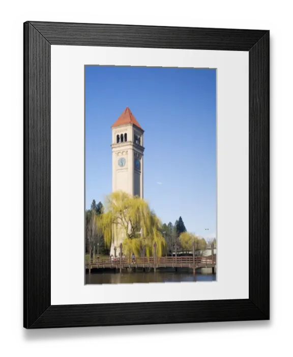 Framed Print : WA, Spokane, Riverfront Park, the Clock Tower by the Spokane River Framed Print : WA, Spokane, Riverfront Park, the Clock Tower by the Spokane River
