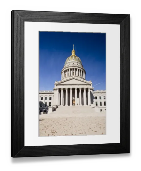 Framed Print : USA, West Virginia, Charleston. West Virginia State Capitol, exterior