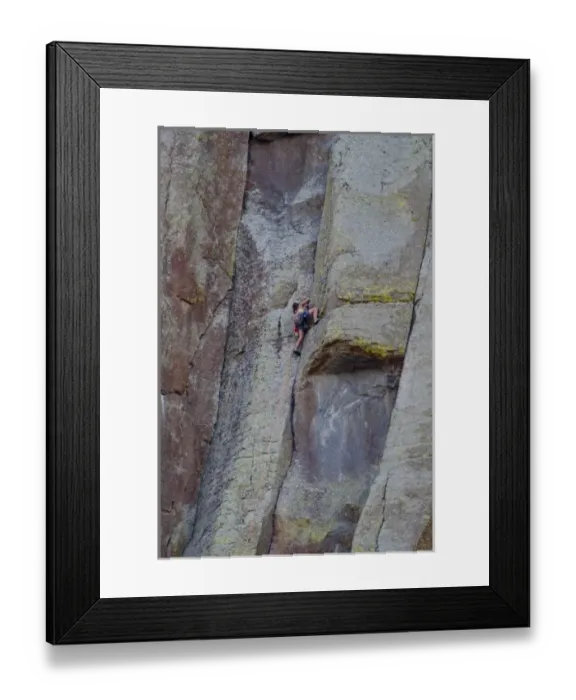 Framed Print : Devils Tower National Monument, Wyoming, USA. Technical Rock Climbers on the Devils Tower Columns Framed Print : Devils Tower National Monument, Wyoming, USA. Technical Rock Climbers on the Devils Tower Columns