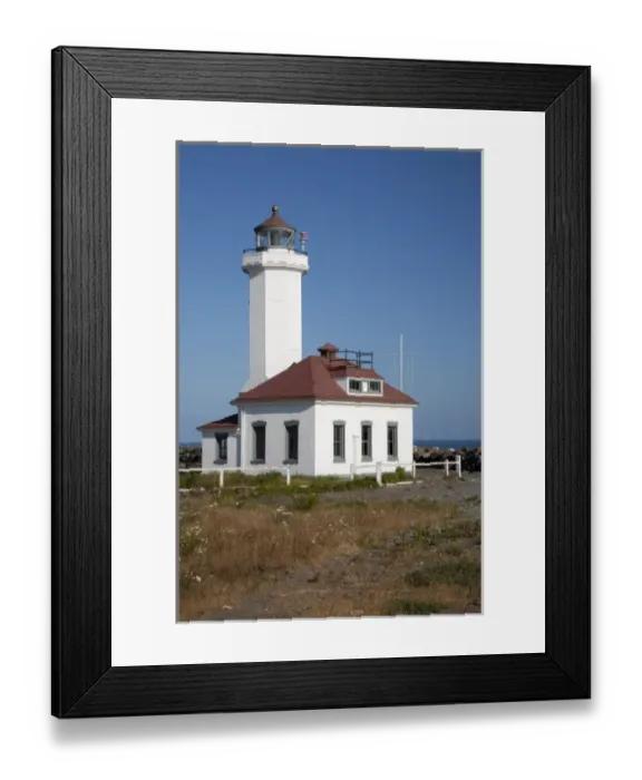 Framed Print : USA, Washington, Port Townsend, Point Wilson lighthouse, built 1913, at entrance