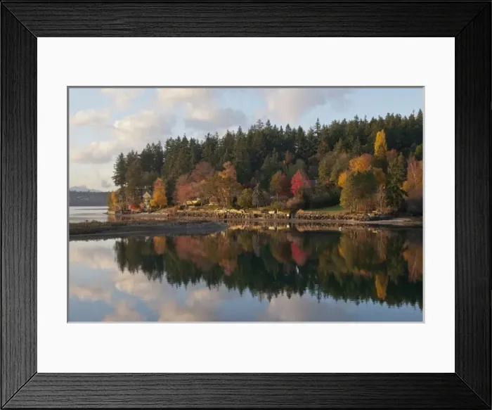 Framed Print : US, WA, Bainbridge Island. Fletcher Bay is a natural inlet on the west side of Bainbridge