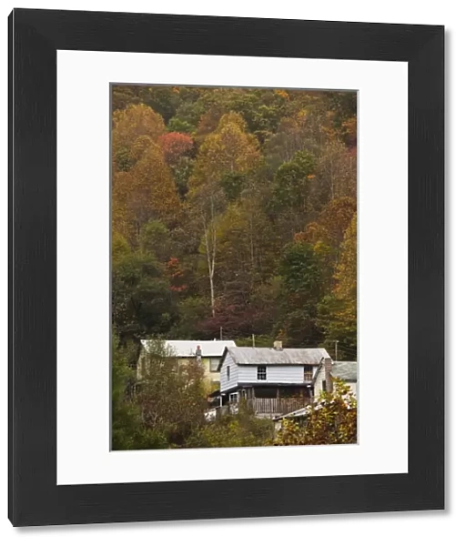 USA, West Virginia, Maybeury. National Coal Heritage Area, coal town houses