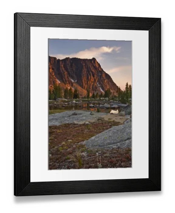 Framed Print : USA, Washington, North Cascades. Alpine scenery at Cathedral Lake Framed Print : USA, Washington, North Cascades. Alpine scenery at Cathedral Lake