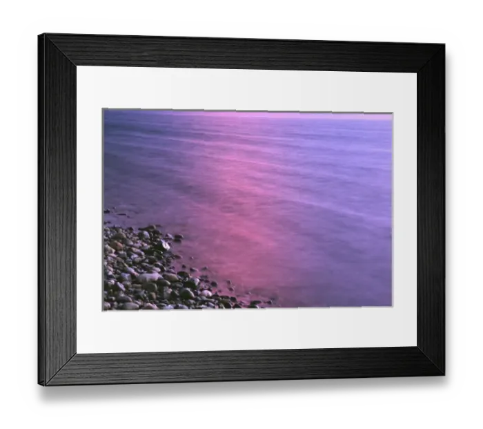 Framed Print : USA, Wyoming, Grand Teton National Park. Sunset on Beach in Colter Bay