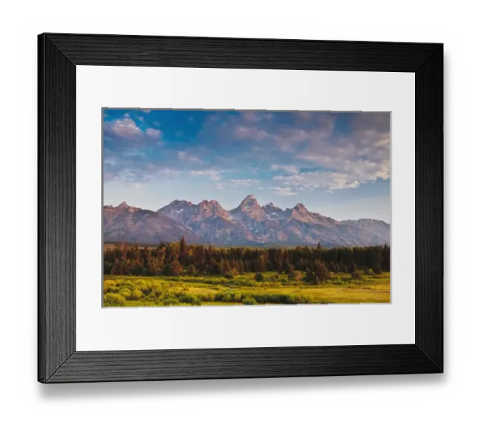 Framed Print : Teton Front Range, Conifers and Sage at Sunrise, Antelope Flats, Grand Teton National Park Framed Print : Teton Front Range, Conifers and Sage at Sunrise, Antelope Flats, Grand Teton National Park