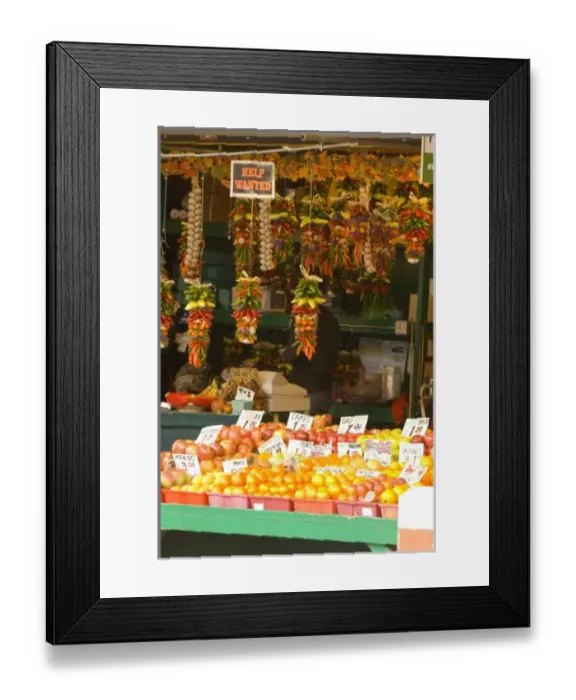 Framed Print : USA, WA, Seattle, Pikes Place Public Market. Busy and colorful Framed Print : USA, WA, Seattle, Pikes Place Public Market. Busy and colorful