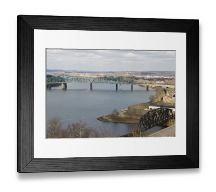 Framed Print : USA, WV, Parkersburg. View from Fort Boreman Historic Park of confluence of Ohio Framed Print : USA, WV, Parkersburg. View from Fort Boreman Historic Park of confluence of Ohio