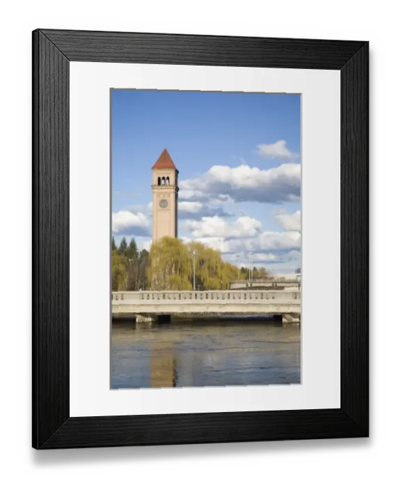 Framed Print : WA, Spokane, Riverfront Park, the Clock Tower by the Spokane River Framed Print : WA, Spokane, Riverfront Park, the Clock Tower by the Spokane River