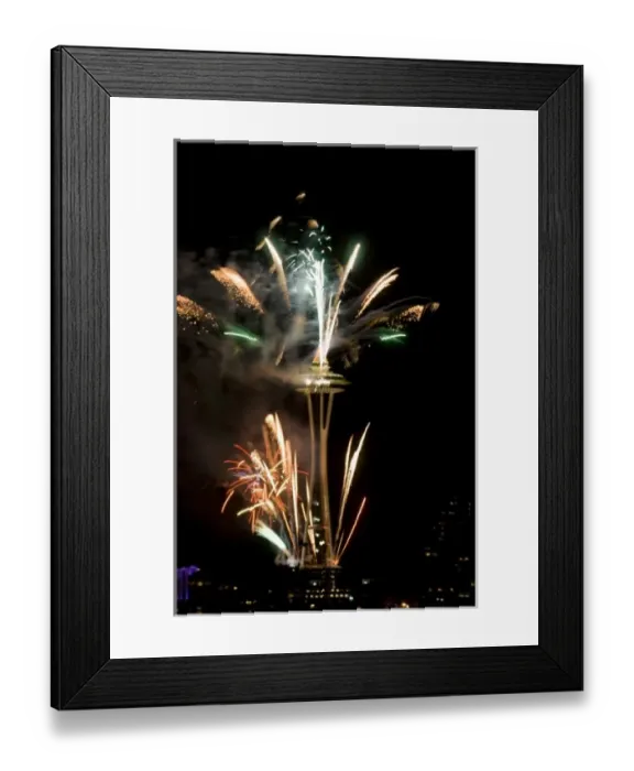 Framed Print : WA, Seattle, New Years Eve celebration at the Space Needle Framed Print : WA, Seattle, New Years Eve celebration at the Space Needle