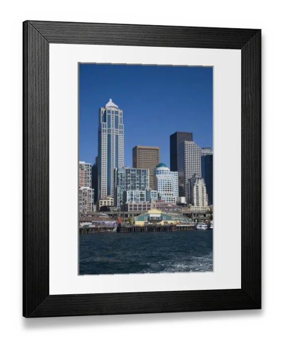 Framed Print : WA, Seattle, Seattle skyline from Elliott Bay Framed Print : WA, Seattle, Seattle skyline from Elliott Bay