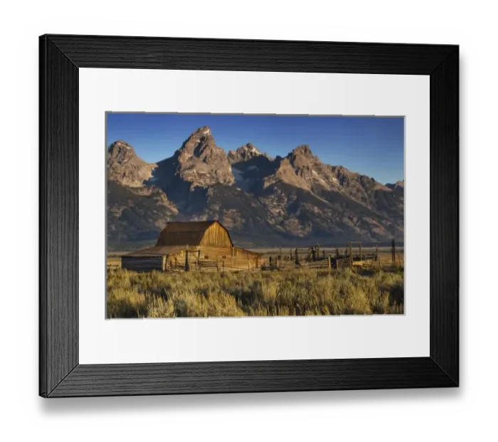 Framed Print : Moulton Barn in Antelope Flats, Grand Teton National Park, Wyoming, USA
