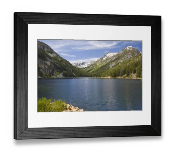 Framed Print : NA, WA, Alpine Lakes Wilderness, Eightmile Lake and Eightmile Mountain Framed Print : NA, WA, Alpine Lakes Wilderness, Eightmile Lake and Eightmile Mountain