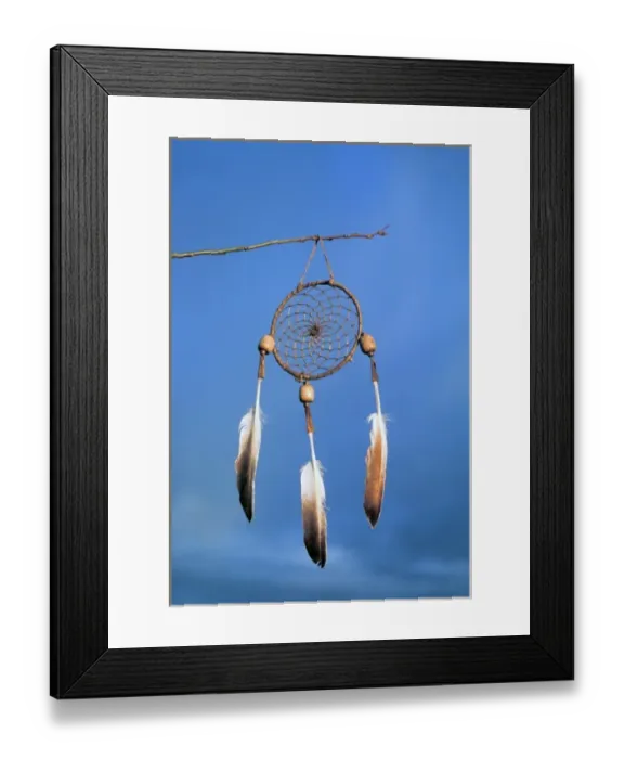 Framed Print : According to legend, the dreamcatcher catches all dreams, good and bad. Bad dreams