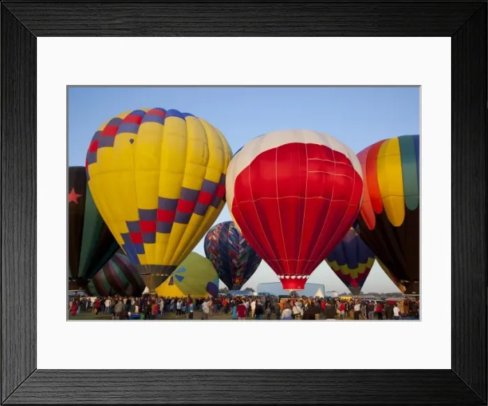 Framed Print : WA, Prosser, The Great Prosser Balloon Rally, Launching hot air balloons