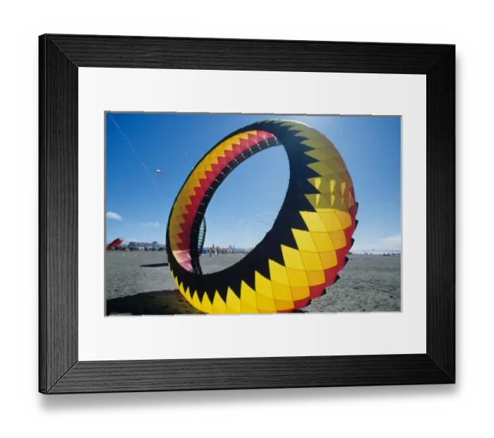 Framed Print : USA, Washington, Long Beach. Large kite on the beach, Washington State kite festival Framed Print : USA, Washington, Long Beach. Large kite on the beach, Washington State kite festival
