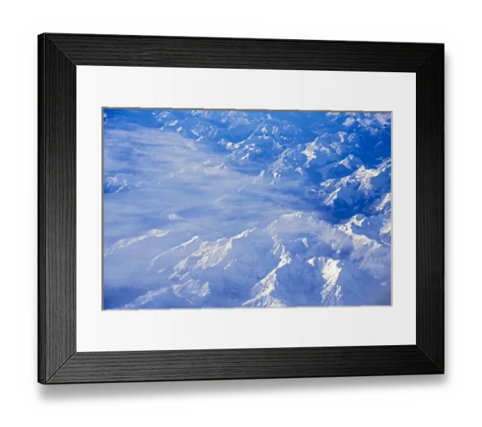 Framed Print : Aerial image of snow covered North Cascades mountains; Pacific Northwest, U. S. A Framed Print : Aerial image of snow covered North Cascades mountains; Pacific Northwest, U. S. A