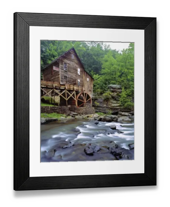 Framed Print : USA, West Virginia, Babcock SP. Glade Creek Grist Mill displays a quiet beauty in Framed Print : USA, West Virginia, Babcock SP. Glade Creek Grist Mill displays a quiet beauty in