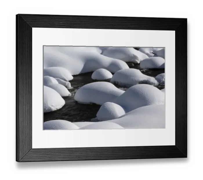 Framed Print : USA, WY, Yellowstone NP, Soda Butte Creek, Snow Formations Framed Print : USA, WY, Yellowstone NP, Soda Butte Creek, Snow Formations