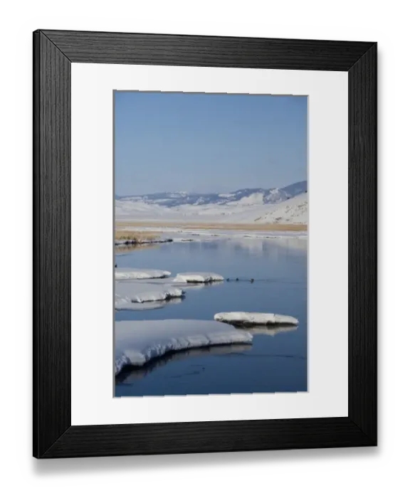 Framed Print : USA, Wyoming, Jackson Hole. National Elk Refuge. Frozen creek on Elk Refuge Framed Print : USA, Wyoming, Jackson Hole. National Elk Refuge. Frozen creek on Elk Refuge