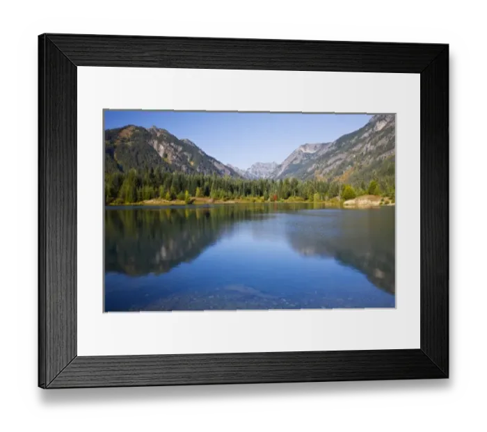 Framed Print : WA, Mount Baker Snoqulamie National Forest, Gold Creek Pond