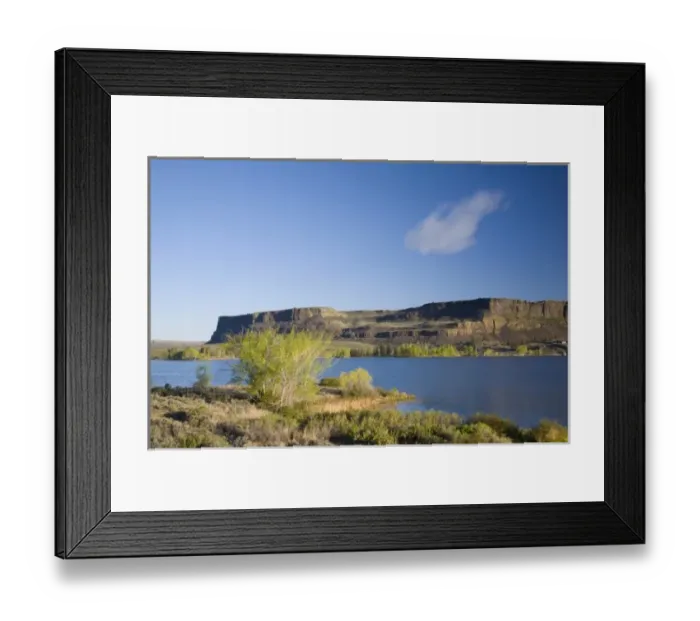 Framed Print : WA, Grant County, Upper Grand Coulee, Steamboat Rock, a massive basalt butte Framed Print : WA, Grant County, Upper Grand Coulee, Steamboat Rock, a massive basalt butte