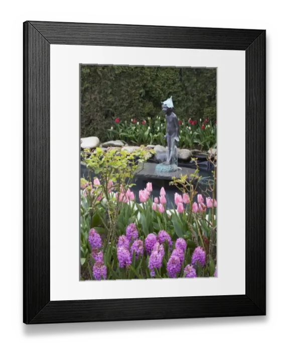 Framed Print : WA, Skagit Valley, Roozengaarde Tulip Garden, memorial statue Framed Print : WA, Skagit Valley, Roozengaarde Tulip Garden, memorial statue