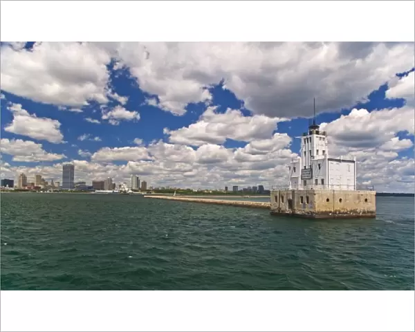 Sailing by the Milwaukee Breakwater Lighthouse