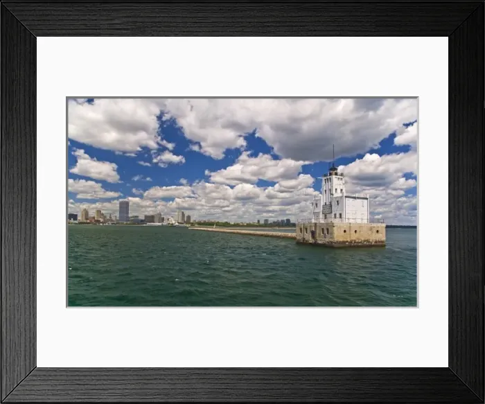 Framed Print : Sailing by the Milwaukee Breakwater Lighthouse Framed Print : Sailing by the Milwaukee Breakwater Lighthouse