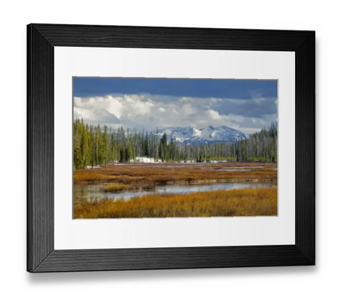 Framed Print : View from southern end of Yellowstone National Park, looking toward Grand Teton National Park