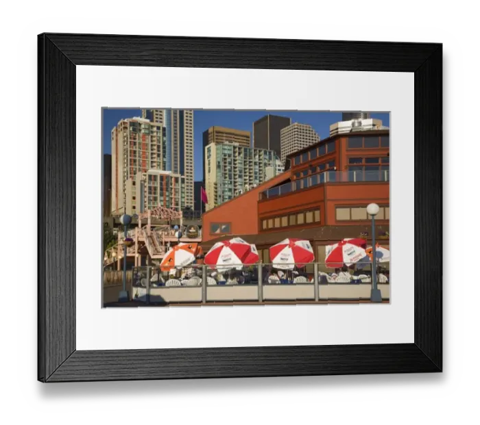 Framed Print : WA, Seattle, Seattle skyline from Waterfront Park Framed Print : WA, Seattle, Seattle skyline from Waterfront Park