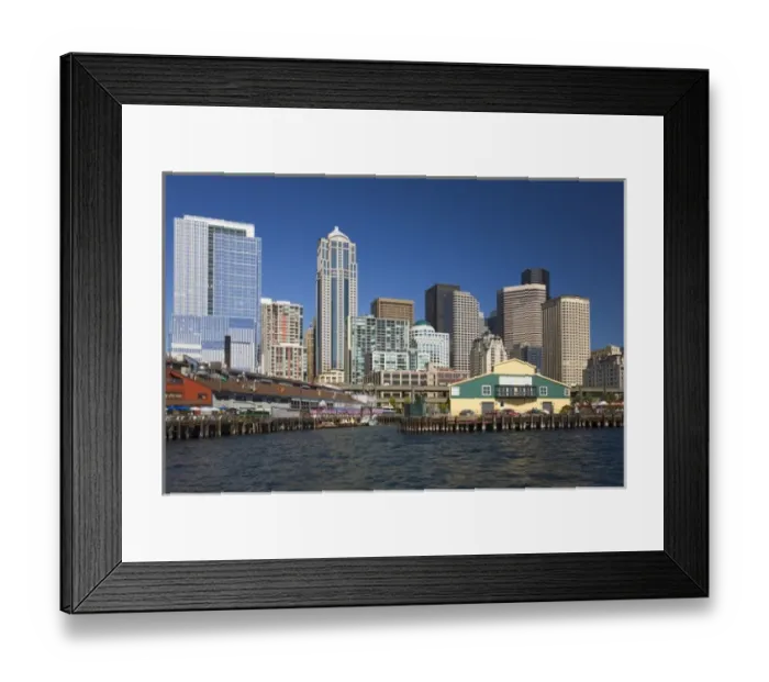 Framed Print : WA, Seattle, Seattle skyline from Elliott Bay Framed Print : WA, Seattle, Seattle skyline from Elliott Bay