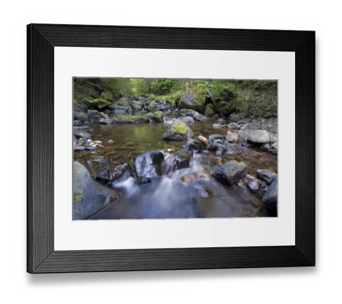 Framed Print : USA, Washington State, Swift Reservoir. A stream flows from the moutains into Swift Reservoir Framed Print : USA, Washington State, Swift Reservoir. A stream flows from the moutains into Swift Reservoir