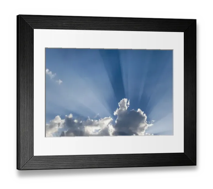 Framed Print : Crepuscular or Gods rays streak past cloud Framed Print : Crepuscular or Gods rays streak past cloud