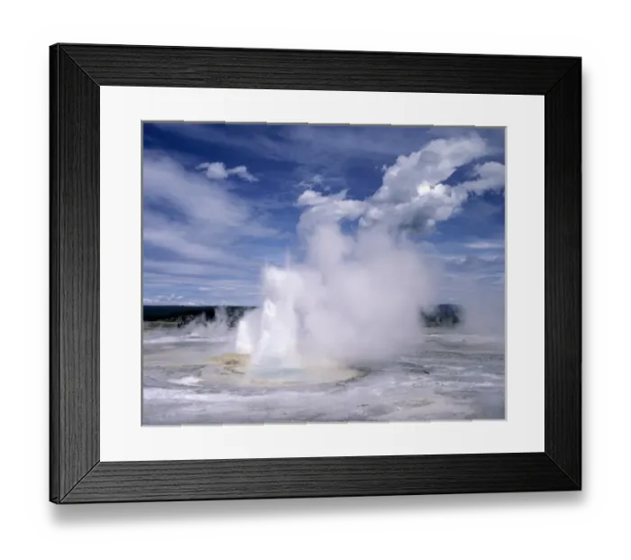Framed Print : USA, Wyoming, Yellowstone NP. Steam churns from the Norris Geysers, Yellowstone NP