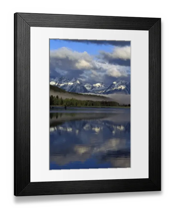 Framed Print : North America, United States, Wyoming, Grand Teton. Reflection on lake