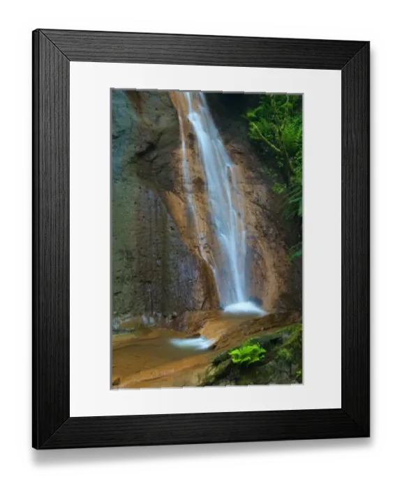 Framed Print : North Fork Falls, Cougar Mountain Regional Wildland Park, Washington, USA