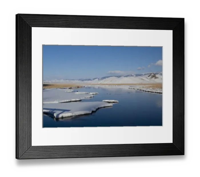 Framed Print : USA, Wyoming, Jackson Hole. National Elk Refuge. Frozen creek on Elk Refuge Framed Print : USA, Wyoming, Jackson Hole. National Elk Refuge. Frozen creek on Elk Refuge