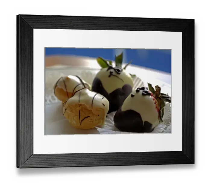 Framed Print : Mexico cruise. Princess Cruises Dawn Princess, Tuxedo strawberries - chocolate dipped