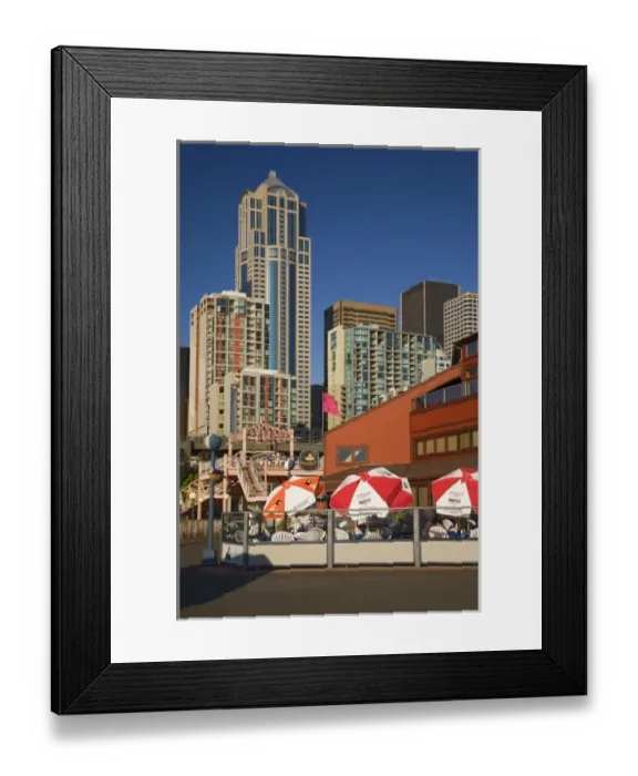 Framed Print : WA, Seattle, Seattle skyline from Waterfront Park Framed Print : WA, Seattle, Seattle skyline from Waterfront Park
