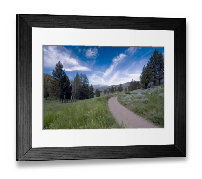 Framed Print : Path down from Slough Creek Meadows, Yellowstone, NP Framed Print : Path down from Slough Creek Meadows, Yellowstone, NP