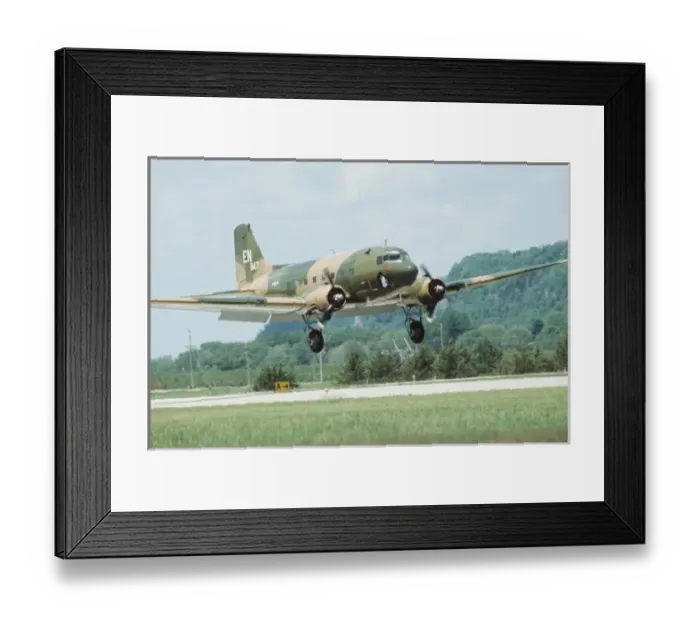 Framed Print : Douglass DC-3 / C-47 Puff at the CAF Air Show landing Framed Print : Douglass DC-3 / C-47 Puff at the CAF Air Show landing