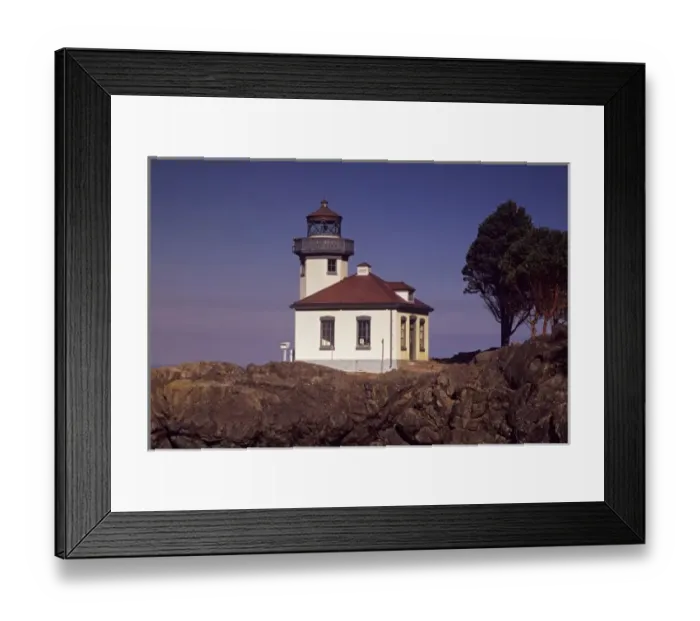 Framed Print : WA, San Juan Island, Lime Kiln lighthouse Framed Print : WA, San Juan Island, Lime Kiln lighthouse