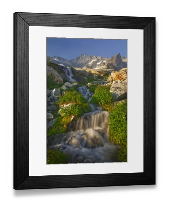 Framed Print : USA, Washington, North Cascades. A creek beneath Forbidden Peak in Boston Basin Framed Print : USA, Washington, North Cascades. A creek beneath Forbidden Peak in Boston Basin