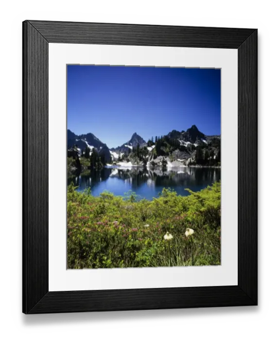 Framed Print : WA, Alpine Lakes Wilderness, Gem Lake, Mount Roosevelt in the background Framed Print : WA, Alpine Lakes Wilderness, Gem Lake, Mount Roosevelt in the background