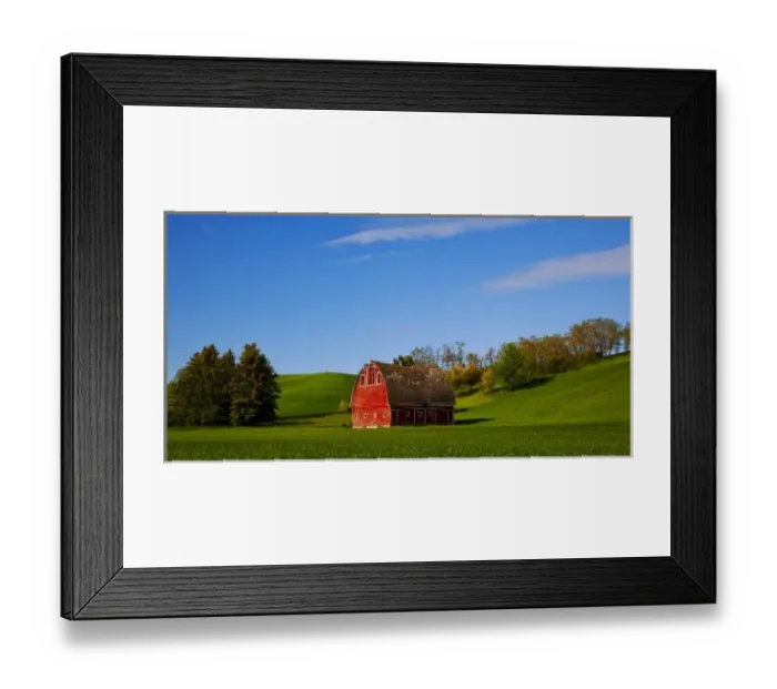 Framed Print : Viewing a red barn while traveling through Union Town in Washington State Framed Print : Viewing a red barn while traveling through Union Town in Washington State